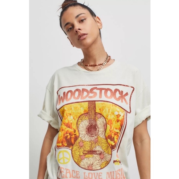UO Woodstock Graphic T-Shirt Dress - Picture 1 of 8